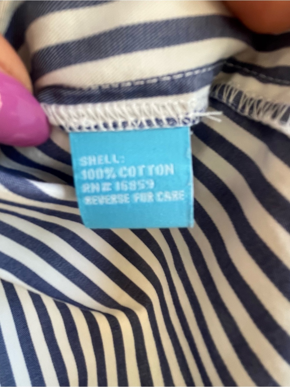 ✨J.McLaughlin Blue & White
Striped Nautical Tie-Cuff Blouse SZ M✨ - Picture 4 of 7